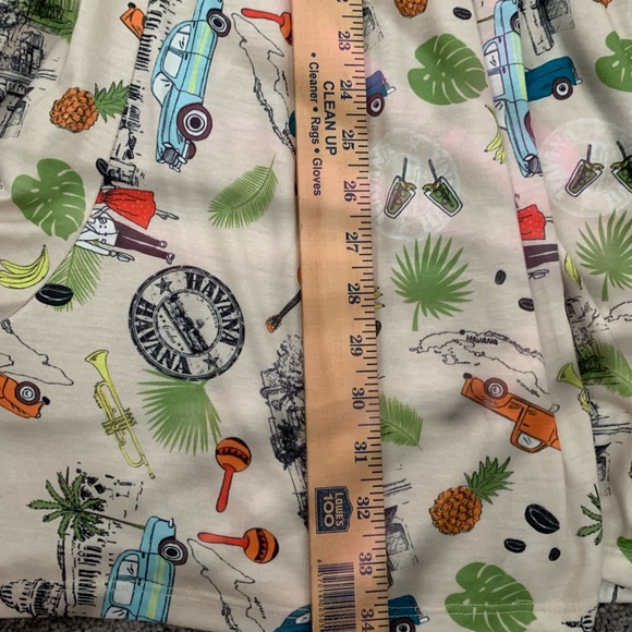 NWT Lindy Bop Cream romper babydoll halter tie back Tiki Print Dress elastic - Picture 11 of 11